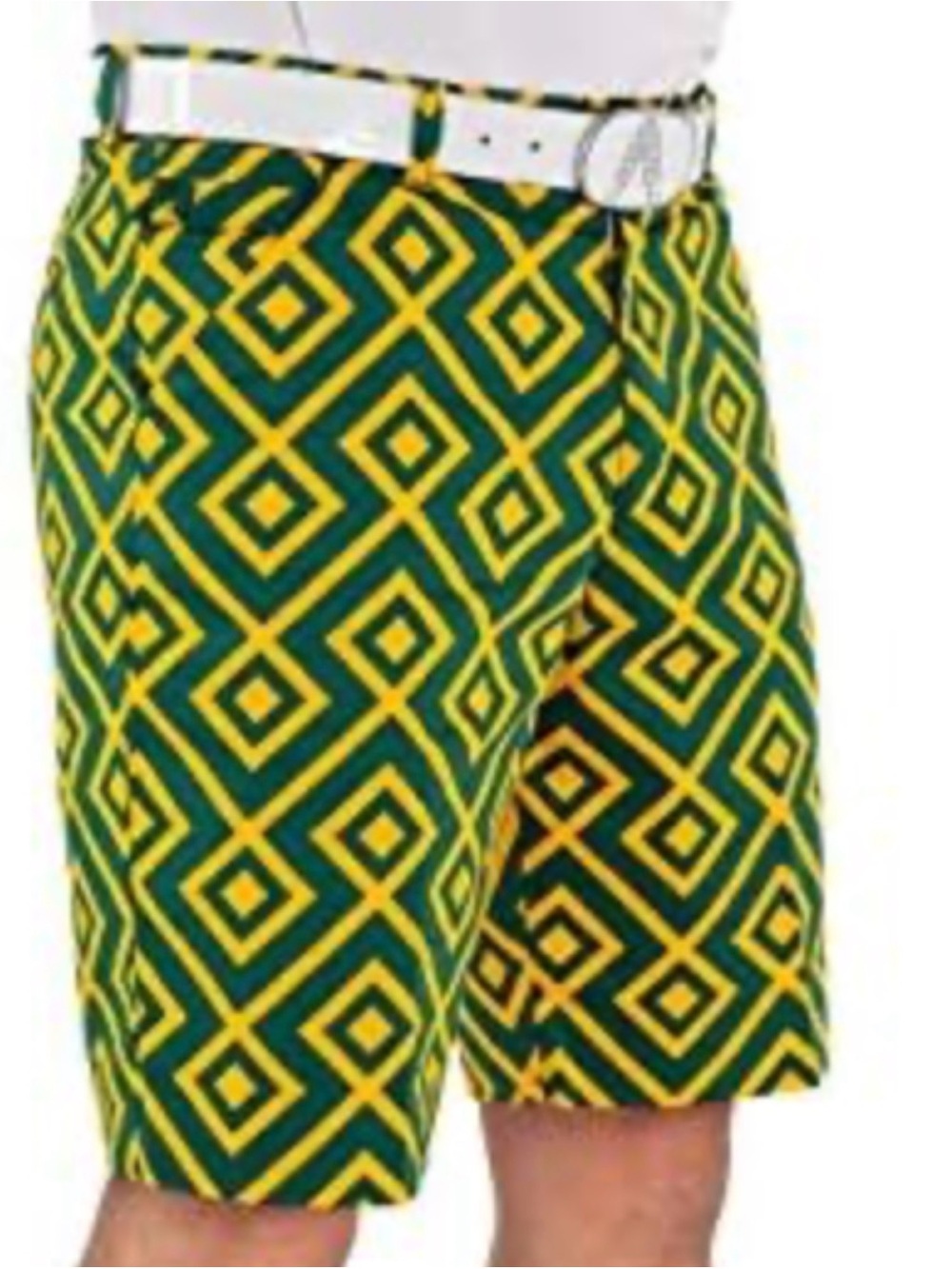 *** The Royal Awesome **Amazeballs Golf Shorts - Green & Yellow.